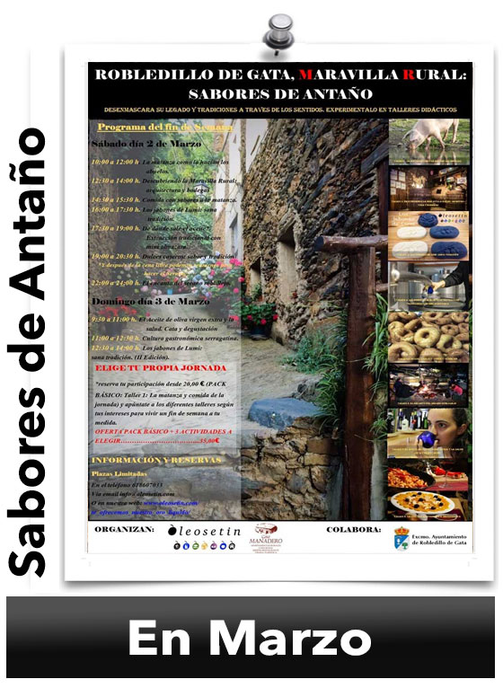 Robledillo de Gata, Maravilla Rural: Sabores de Anta├▒o